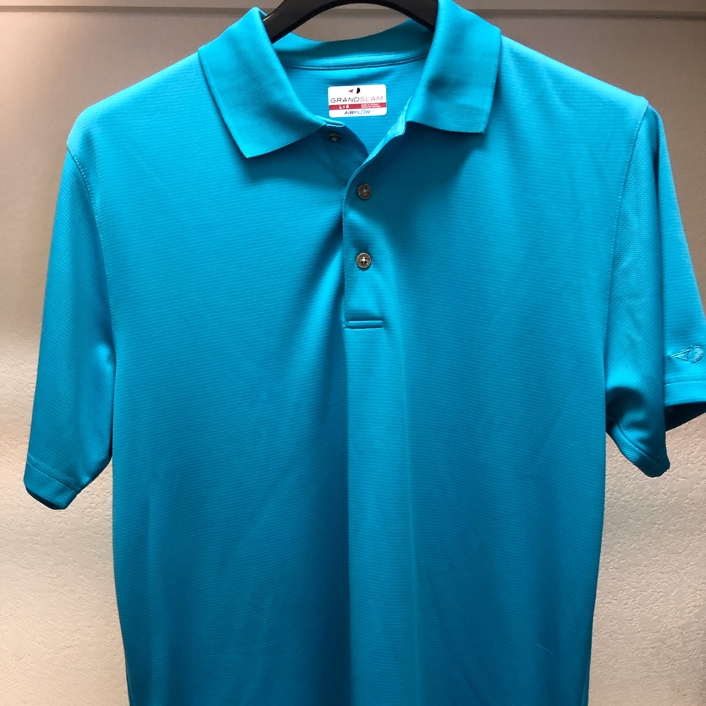 Grand Slam light blue golf polo shirt